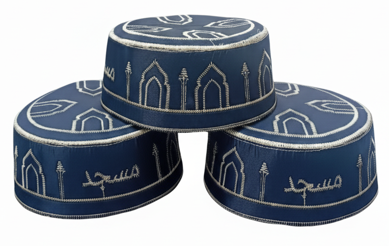Premium Islamic Prayer Cap – Namaz Topi for Men